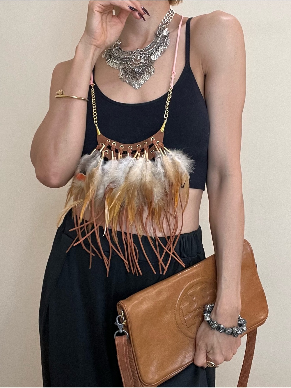 Brand New feather necklace
